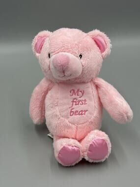 Kellytoy My First Teddy Bear Pink Rattle Plush 9" Stuffed Animal